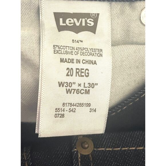 NEW Levis 511 Jeans Dark Wash Blue Denim Slim Fit Youth 20 Regular 30 X 30 - Picture 7 of 8